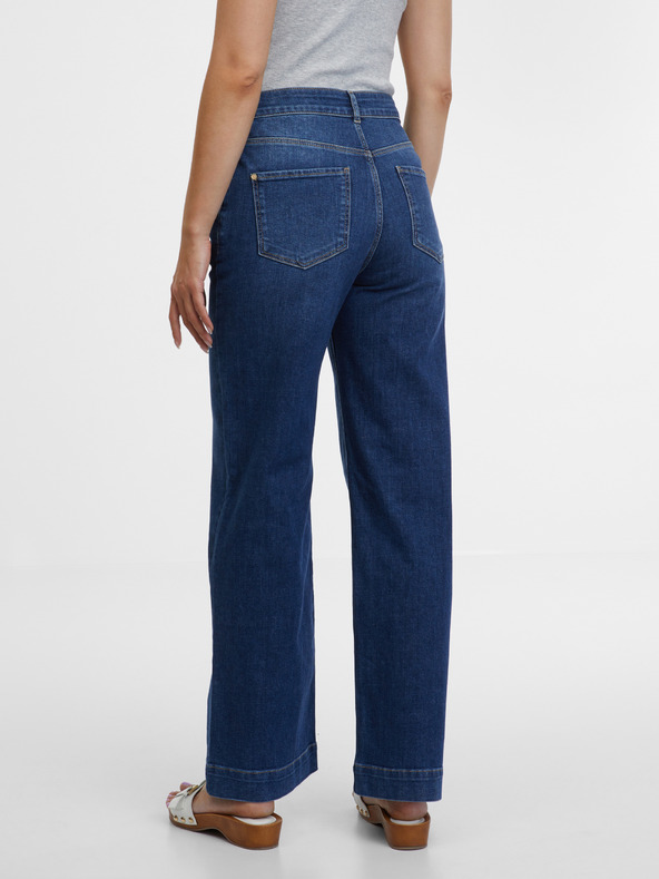 Orsay ORSAY sötétkék női széles szárú farmer