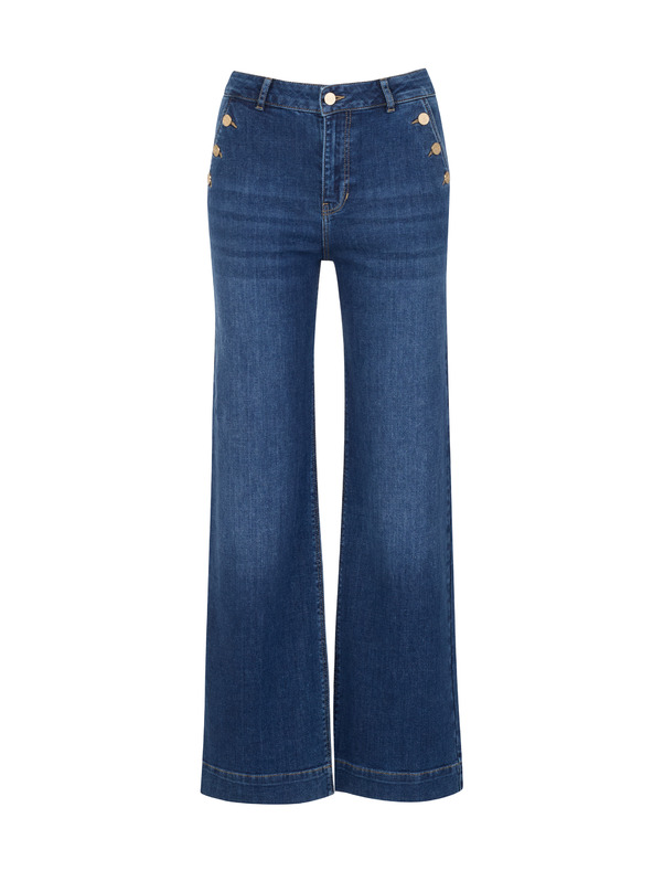 Orsay ORSAY sötétkék női széles szárú farmer