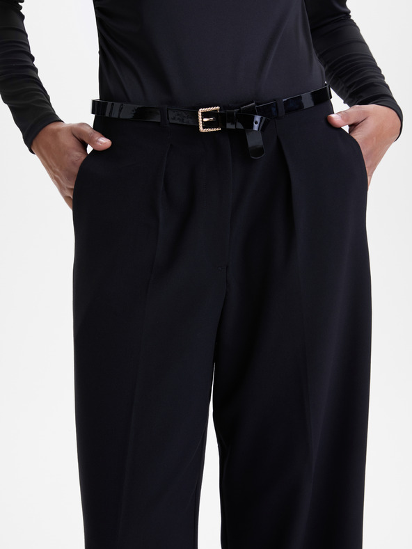 Orsay Fekete bő szabású női nadrág ORSAY