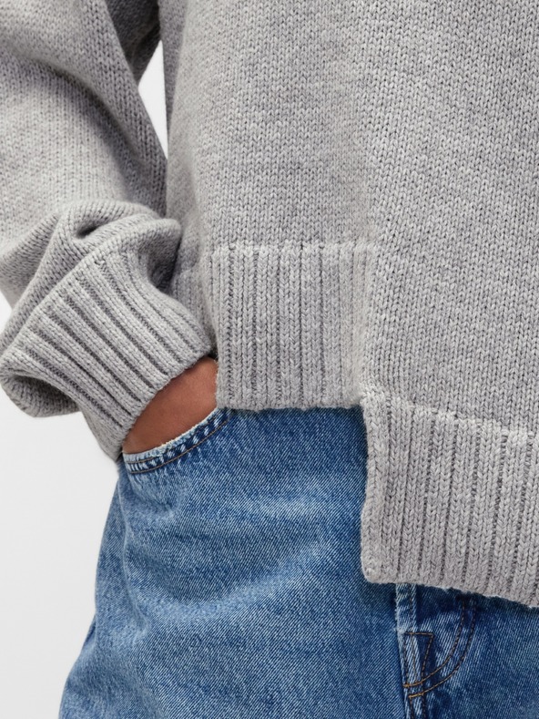 GAP Gyapjútartalmú aszimmetrikus pulóver GAP