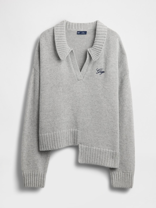 GAP Gyapjútartalmú aszimmetrikus pulóver GAP