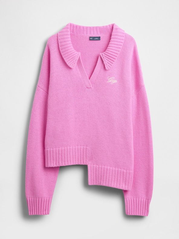 GAP Aszimmetrikus gyapjúkeverék pulóver GAP