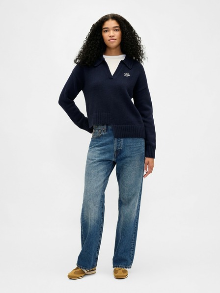 GAP Gyapjútartalmú aszimmetrikus pulóver GAP