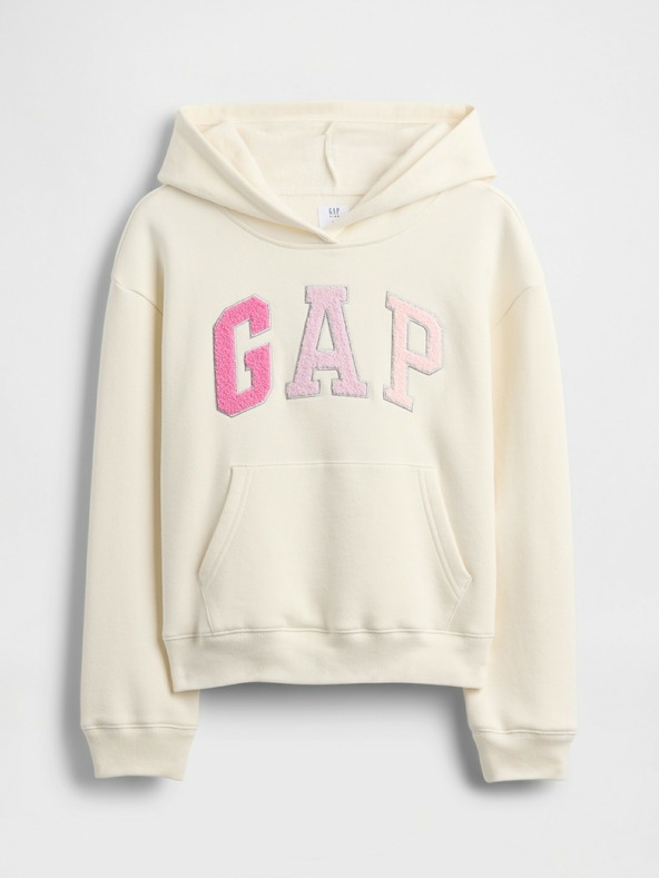 GAP Gyerek pulóver logóval és fleece béléssel GAP