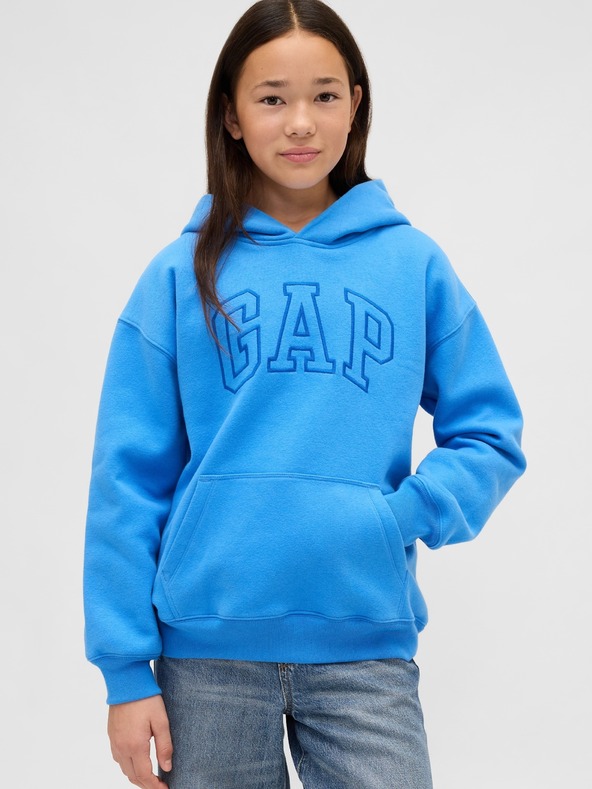 GAP Gyerek pulóver logóval és fleece béléssel GAP