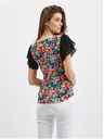 Orsay ORSAY kék-fekete női virágmintás blúz