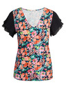 Orsay ORSAY kék-fekete női virágmintás blúz