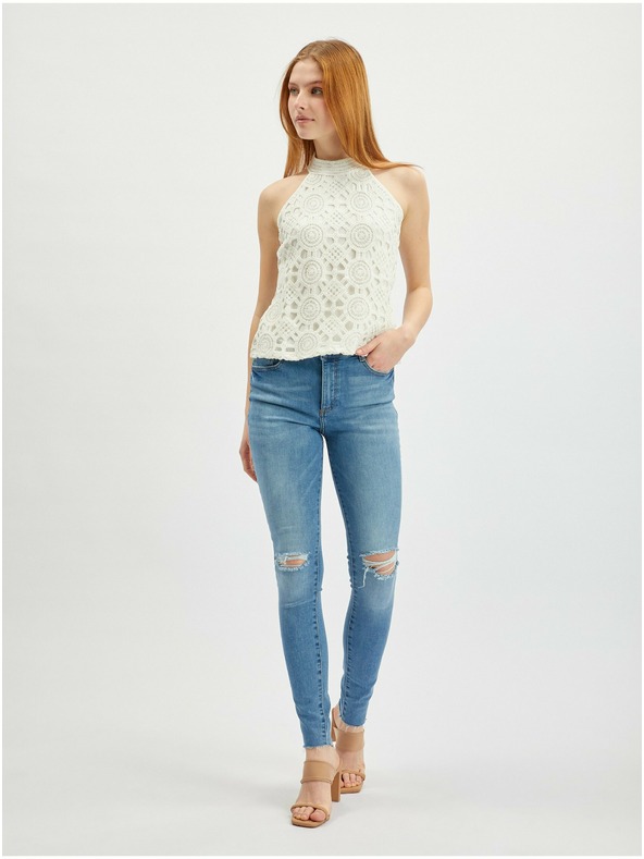 Orsay ORSAY krémszínű csipke női felső