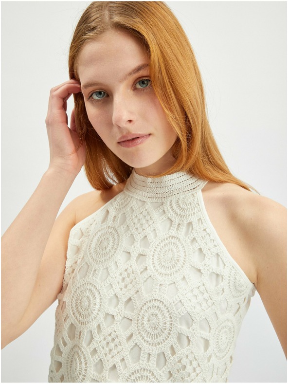 Orsay ORSAY krémszínű csipke női felső