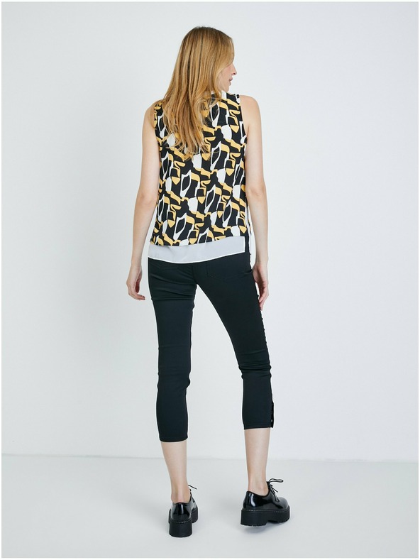 Orsay ORSAY fehér-fekete mintás blúz