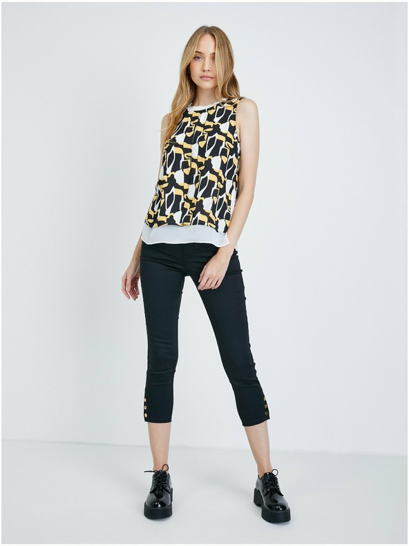 Orsay ORSAY fehér-fekete mintás blúz