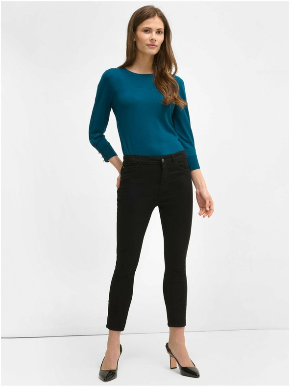 Orsay ORSAY fekete rövidített skinny fit farmer