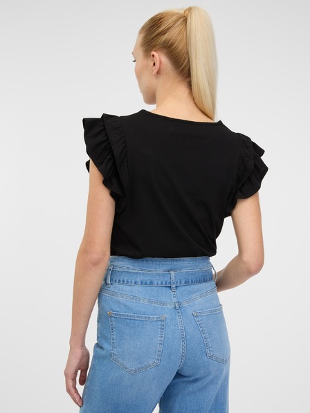 Orsay ORSAY fekete női rövid ujjú póló