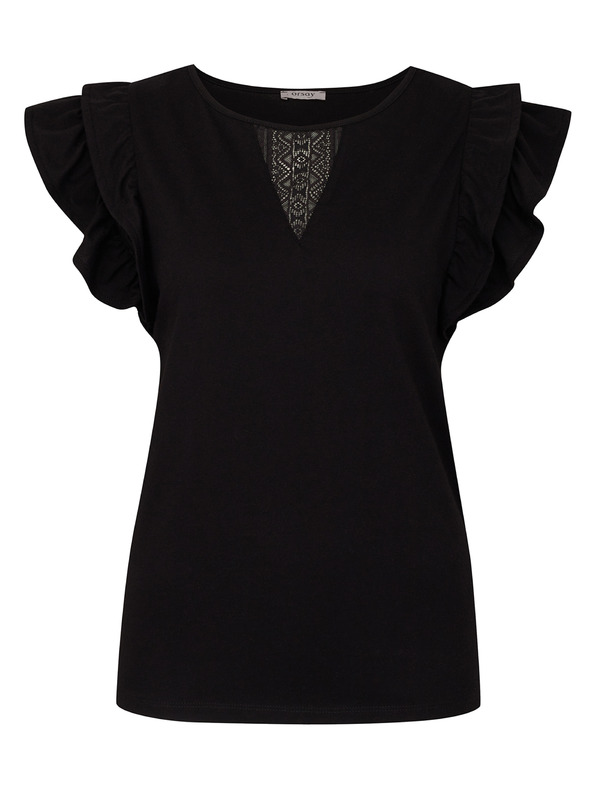 Orsay ORSAY fekete női rövid ujjú póló