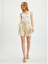 Orsay ORSAY bézs színű lenvászon női rövidnadrág