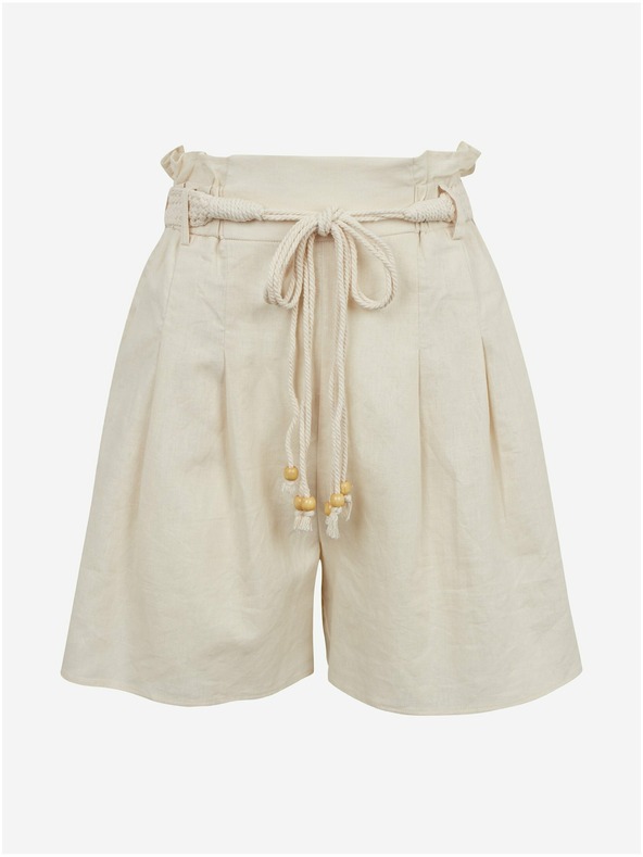 Orsay ORSAY bézs színű lenvászon női rövidnadrág