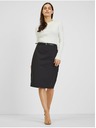 Orsay ORSAY fekete női szoknya övvel