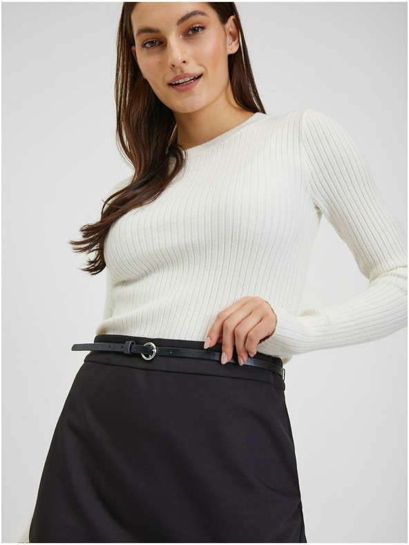 Orsay ORSAY fekete női szoknya övvel