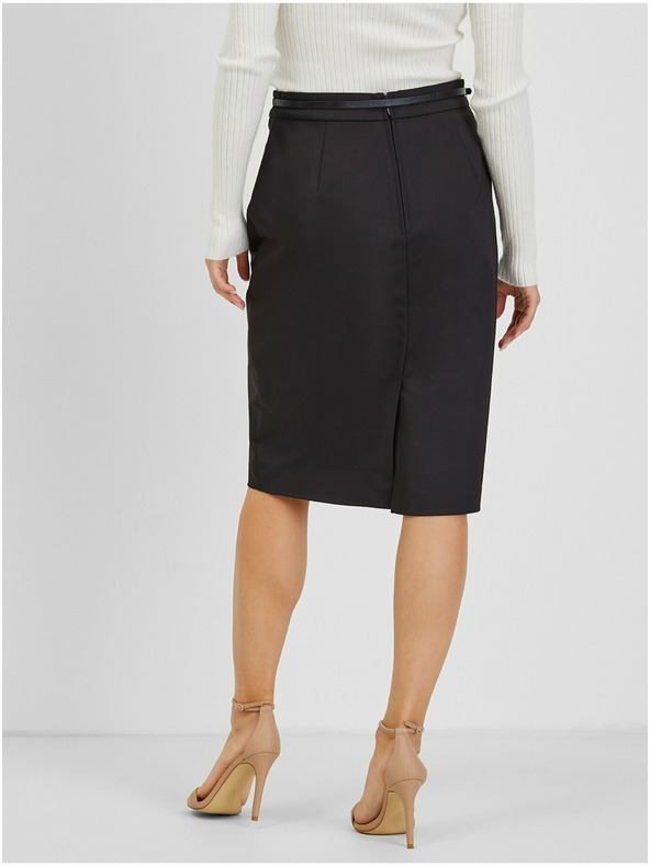 Orsay ORSAY fekete női szoknya övvel