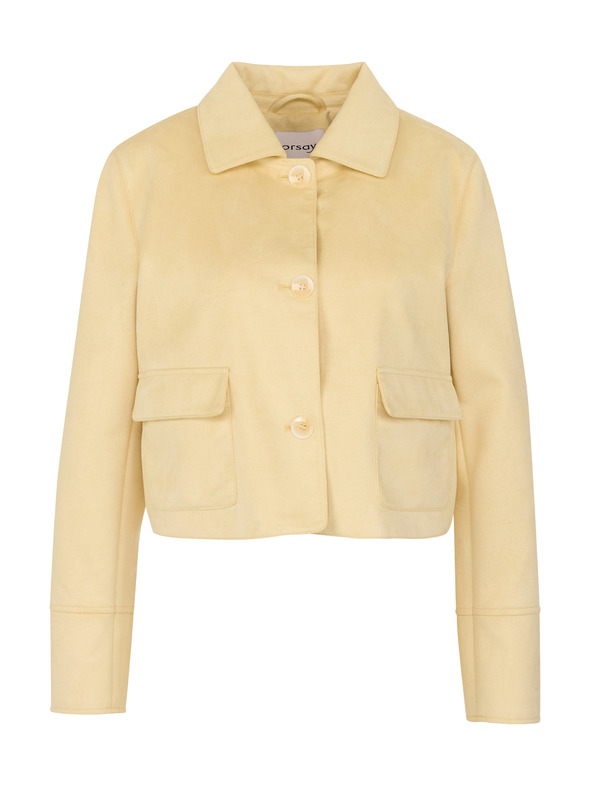 Orsay ORSAY sárga női kabát velúr kivitelben