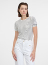Orsay Krémszínű csíkos női póló ORSAY