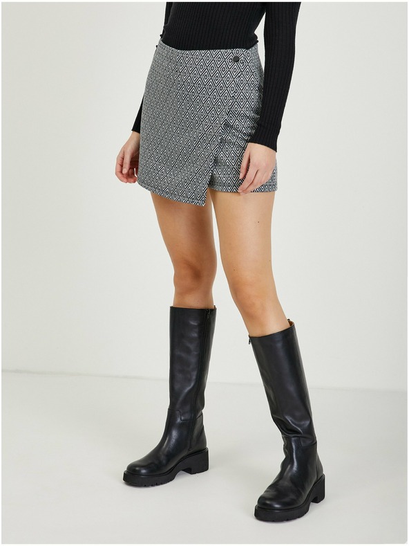 Orsay ORSAY fekete mintás női szoknya/rövidnadrág