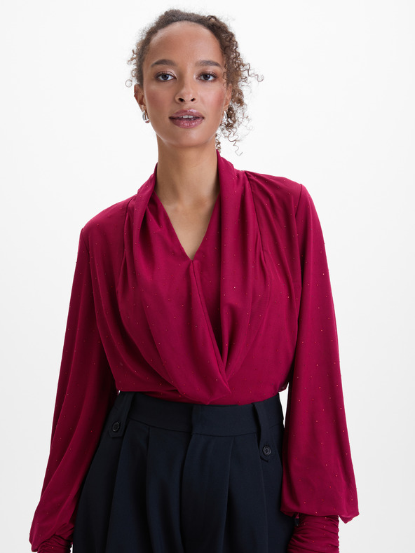 Orsay Bordó női felső strasszokkal ORSAY