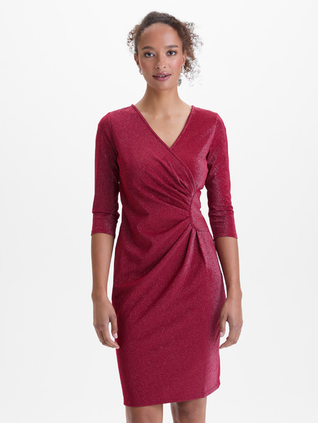 Orsay Bordó térdig érő női ruha ORSAY