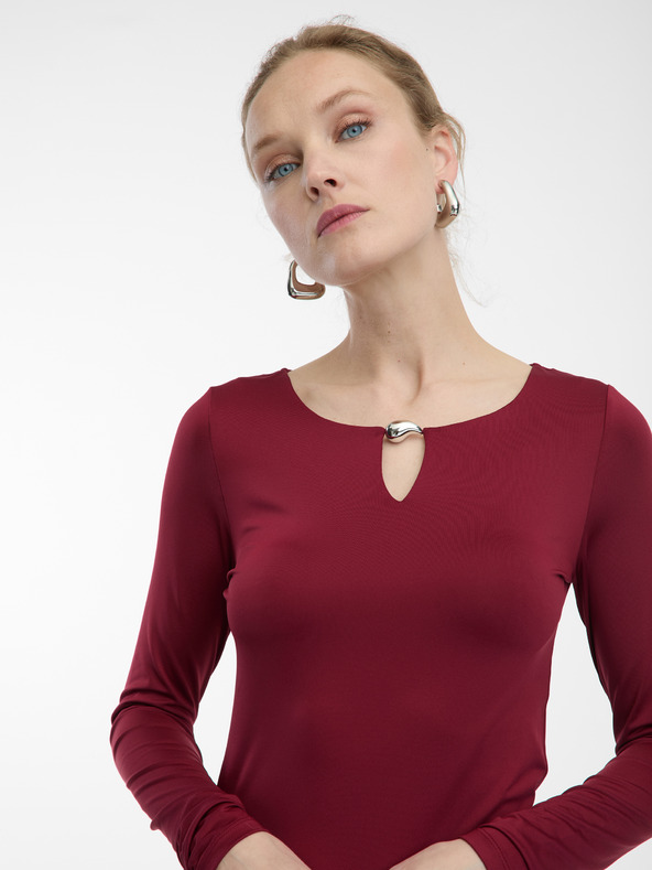 Orsay ORSAY borszínű női hosszú ujjú felső