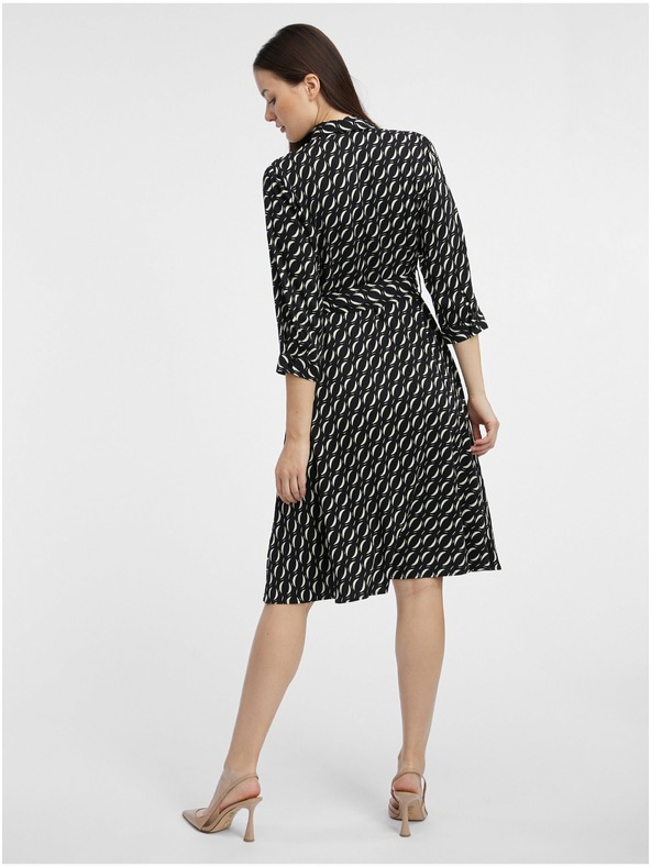 Orsay ORSAY fekete női mintás ing ruha