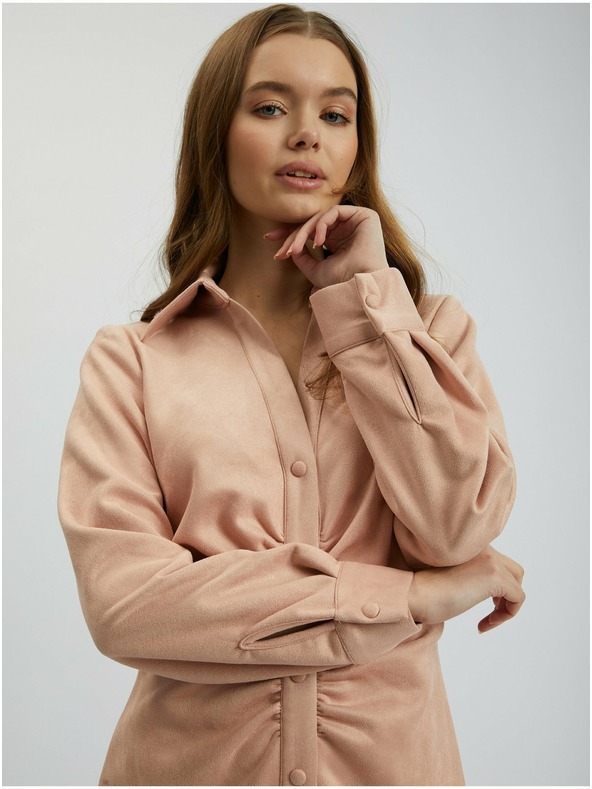 Orsay ORSAY vilgáos rószaszín velúr női tok ruha