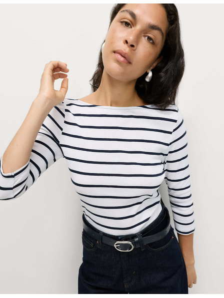 Marks & Spencer Fekete-fehér női csíkos póló Marks & Spencer