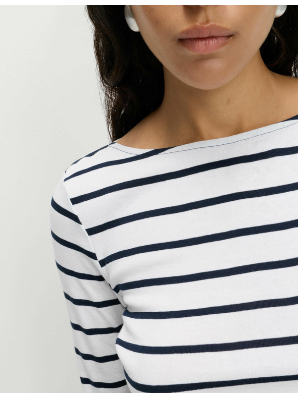 Marks & Spencer Fekete-fehér női csíkos póló Marks & Spencer