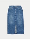 Marks & Spencer Denim midi-szoknya Marks & Spencer tengerészkék