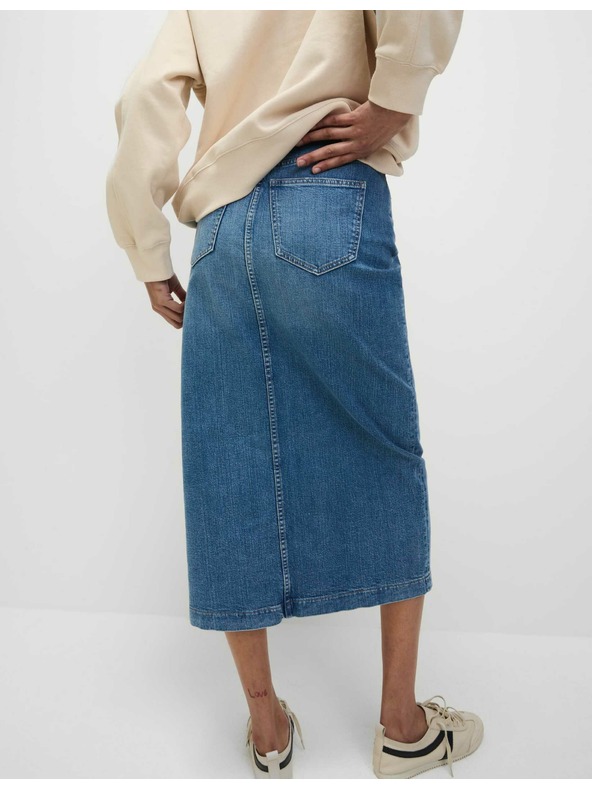 Marks & Spencer Denim midi-szoknya Marks & Spencer tengerészkék