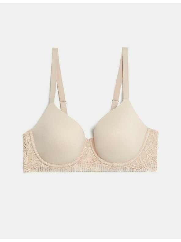 Marks & Spencer Body Soft™ sima merevítő alatti melltartó teljes kosárral, 4,5 oz. méretű. A-E Marks & Spencer bézs