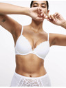 Marks & Spencer Csipkés dekoltázsú melltartó merevítővel és párnázott kosarakkal, 4,5 mm-es méret, párnázott kosarakkal. A-E Marks & Spencer fehér
