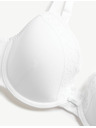 Marks & Spencer Csipkés dekoltázsú melltartó merevítővel és párnázott kosarakkal, 4,5 mm-es méret, párnázott kosarakkal. A-E Marks & Spencer fehér
