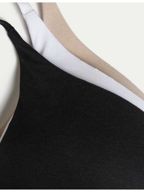 Marks & Spencer Három női merevített melltartóból álló készlet bézs, fehér és fekete színben Marks & Spencer