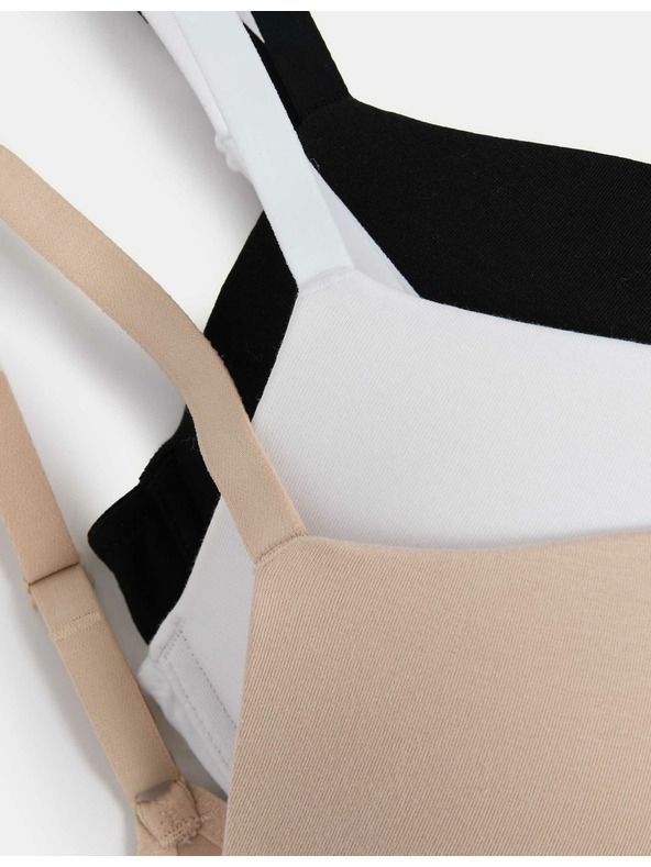 Marks & Spencer Marks & Spencer három darabos női push-up melltartó készlet bézs, fehér és fekete színben, merevítővel