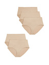 Marks & Spencer Mikroszálas derekú nadrág, nem látható szegéllyel, 5 db-os csomag Marks & Spencer bézs színű