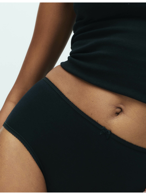 Marks & Spencer Pamut midi alsónadrág Lycra®-val, 5 csomag Marks & Spencer fekete