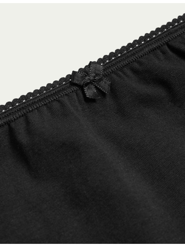 Marks & Spencer Pamut midi alsónadrág Lycra®-val, 5 csomag Marks & Spencer fekete