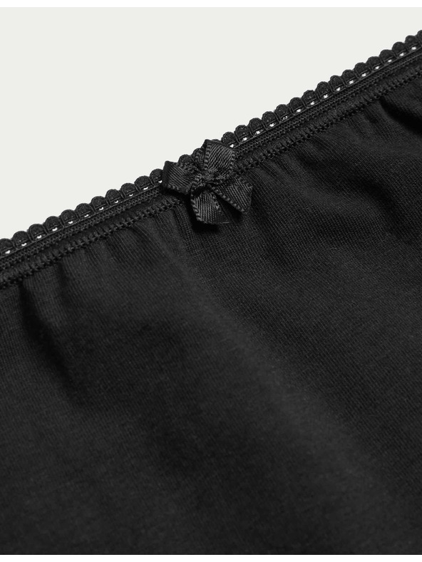 Marks & Spencer Pamut midi alsónadrág Lycra®-val, 5 csomag Marks & Spencer fekete