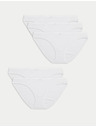 Marks & Spencer Marks & Spencer fehér pamut bikini alsónadrág Lycra®-val, 5 csomagban