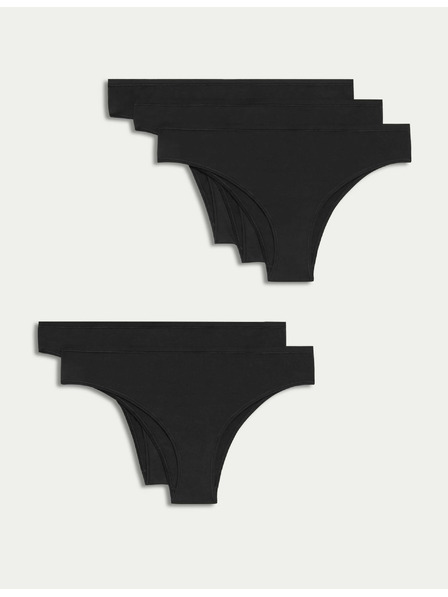 Marks & Spencer Brazil modál bugyi, nem látható szegély, 5 db csomagban Marks & Spencer fekete