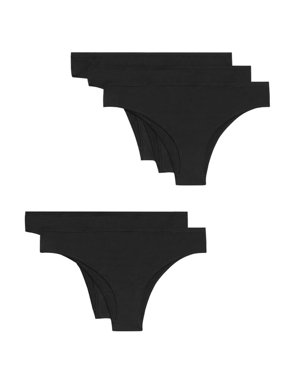 Marks & Spencer Brazil modál bugyi, nem látható szegély, 5 db csomagban Marks & Spencer fekete