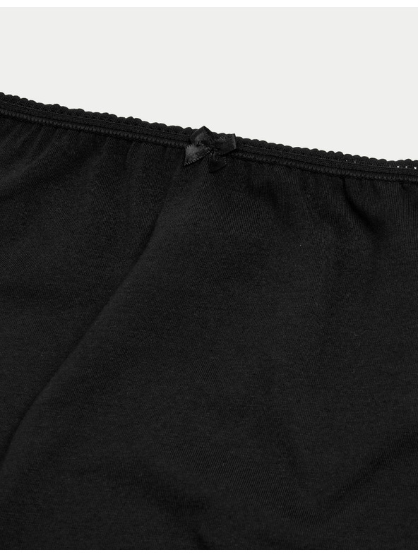 Marks & Spencer Pamut Lycra® derékbőségű bugyi, 5 darabos kiszerelés Marks & Spencer fekete
