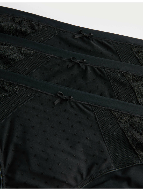 Marks & Spencer Amelia csipkés bikinialsó, 3 csomag Marks & Spencer Fekete