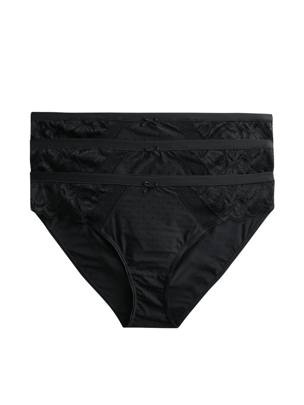 Marks & Spencer Amelia csipkés bikinialsó, 3 csomag Marks & Spencer Fekete